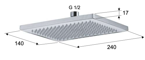 Верхний душ Daniel A59215 черный матовый - фото 2