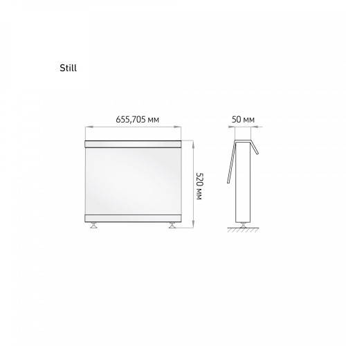 Экран под ванну Alavann 75 см ALV0246001 торцевой МДФ белый - фото 2