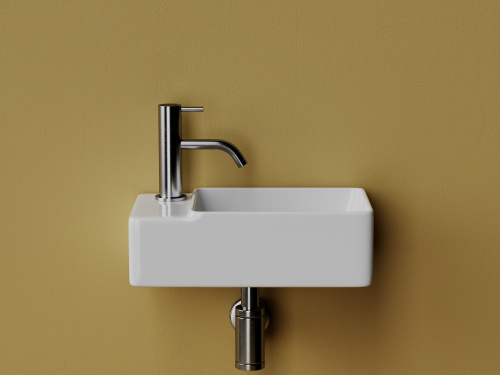 Раковина из сантехнического фарфора Ceramica Nova ELEMENT CN5046 40х22 подвесная цвет белый 1 отверстие под смеситель - фото 5