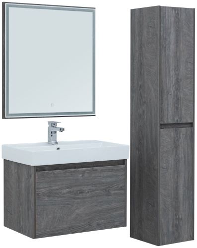 Зеркало в ванную Aquanet Nova Lite 00242621 60х80 цвет темное дерево - фото 4