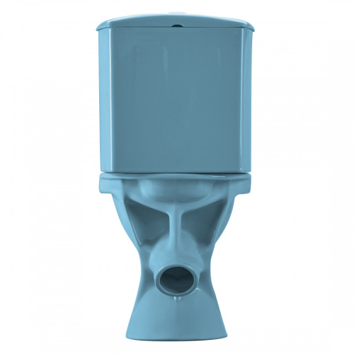Унитаз-компакт напольный с бачком Santeri Вест 1P2018S0600BF голубой с сиденьем каскадный смыв - фото 5