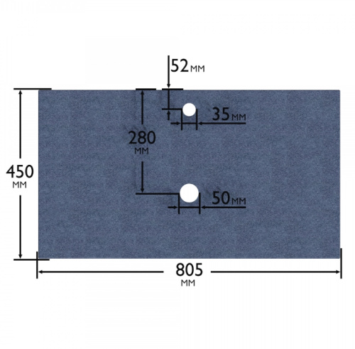 Столешница СанТа 900153 81х45 подвесная цвет мокрый асфальт - фото 4
