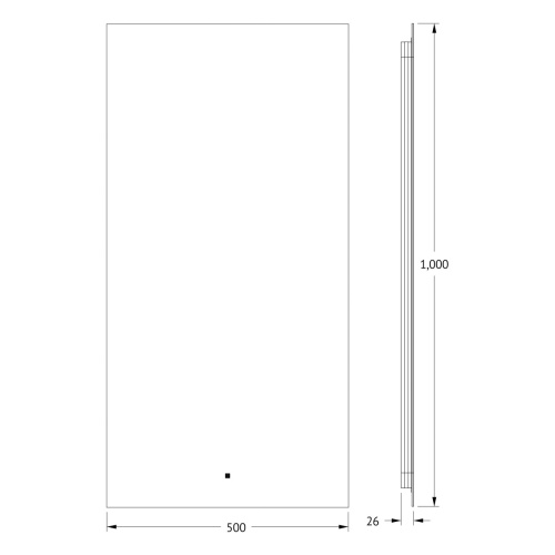 Зеркало в ванную Defesto GLOW DF 2505R 50х100 - фото 2