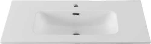 Раковина керамическая Aquanet Flat 00330432 91х47 полувстраиваемая цвет белый 1 отверстие под смеситель - фото 5