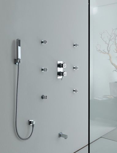 Душевой гарнитур Bossini Cube C50001C.030_УЦ настенный хром (мелкие царапины) - фото 5