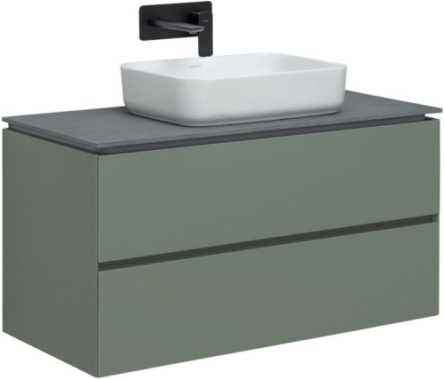 Тумба под раковину Allen Brau Infinity 1.21003.CGM 99х46х51 подвесная цвет зеленый/серый