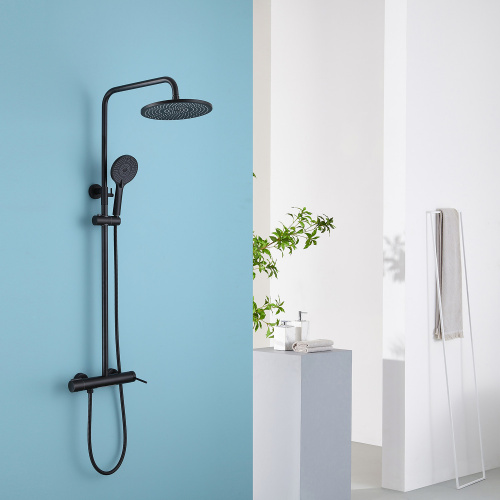 Душевая стойка ABBER AF8816B настенная цвет черный матовый - фото 2