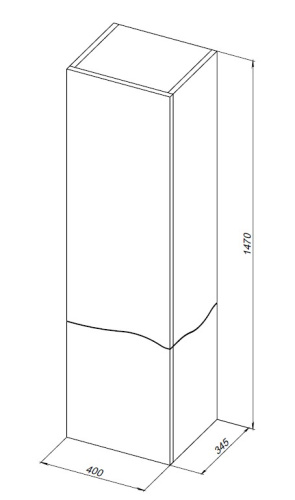 Шкаф-пенал Allen Brau Glority 1.35008.NW 40х35х147 подвесной цвет темное дерево - фото 4