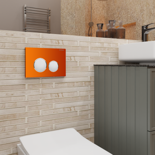 Клавиша смыва механическая CHARUS Bagliore FP.330.FOXY.10 цвет оранжевый - фото 3