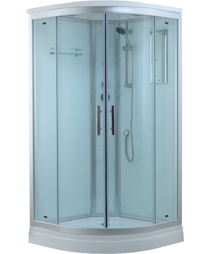 Душевая кабина Timo Standart T-6609S 90х90 четверть круга с крышей ориентация универсальная - фото 4