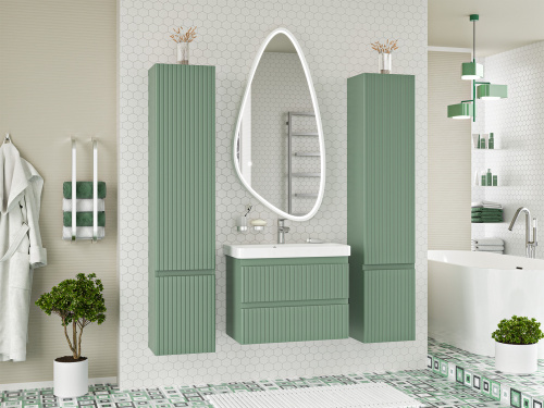 Тумба под раковину Brevita Victory VIC-09070-0802Я 66х37х49 подвесная - фото 5