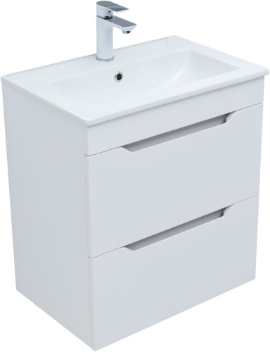Тумба под раковину Aquanet Практика 00330457 58х39х64 напольная/подвесная цвет белый - фото 3