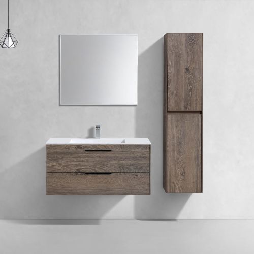 Тумба под раковину Vincea Chiara 2D VMC-2C2100RO 100х50 подвесная цвет коричневый - фото 2