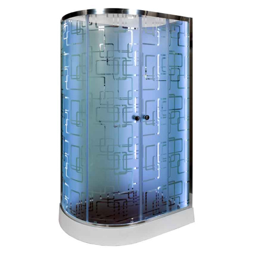 Душевая кабина AvaCan EM1511RNLED+GM 110х80 асимметричная без крыши ориентация правая - фото 2