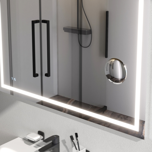 Зеркало в ванную Am.Pm Gem M91AMOX1003WG 100х70 цвет серебро - фото 5