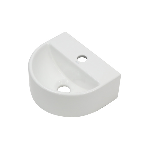 Раковина из сантехнического фарфора Melana 7781-805 31х26 подвесная цвет белый 1 отверстие под смеситель - фото 4