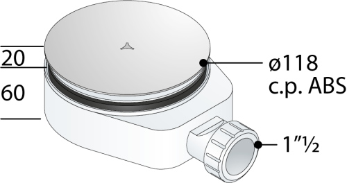 Сифон для душевого поддона OMP Tea 6621.076.6 - фото 2