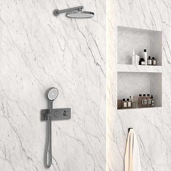 Душевая система Vincea VSFW-422T2GM встраиваемая в стену с термостатом