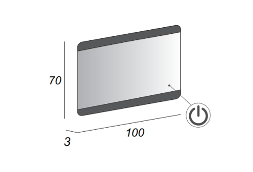 Зеркало в ванную Cezares 45005 100х70 - фото 5