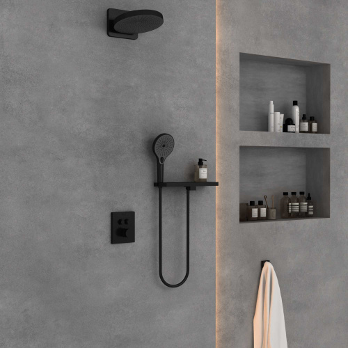 Душевая система Vincea VSFW-3I21T1RMB встраиваемая в стену с термостатом