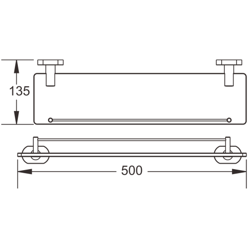 Полка в ванную комнату BELZ B90507 - фото 3
