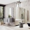Душевая шторка на ванну Maybah Glass MGV-63-2ш 70х140 стекло прозрачное профиль бронза ориентация универсальная