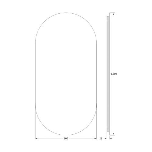 Зеркало в ванную Defesto OPTI DF 2906 60х120 - фото 2