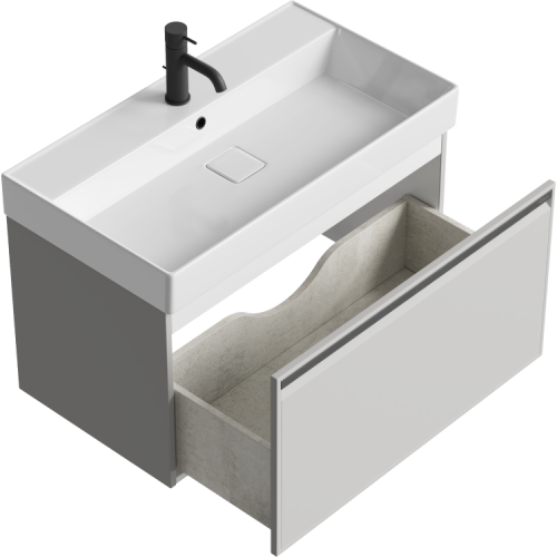 Тумба под раковину Aqwella Y PUR0108ST 79х46х44 подвесная - фото 2