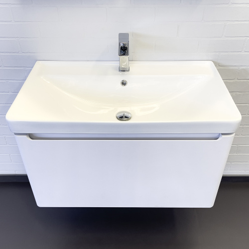 Тумба с раковиной Comforty Арзамас 00-00017884CF 81х48х48 подвесная цвет белый - фото 5