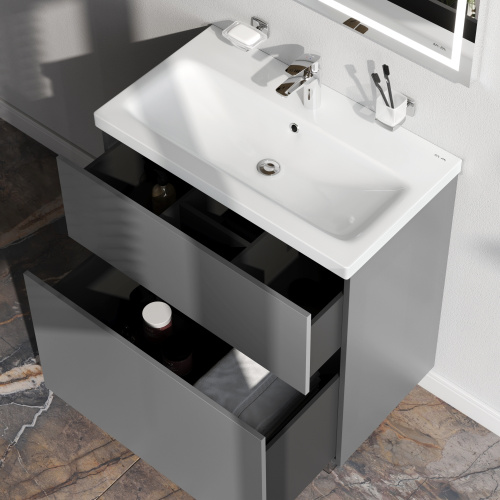 Тумба под раковину Am.Pm Gem M90FSX07522GM32 75х41х81 напольная цвет графит матовый - фото 4