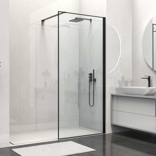 Душевая перегородка Vincea Walk in HS VSW-1HS900CLB 90х200 стекло прозрачное профиль черный