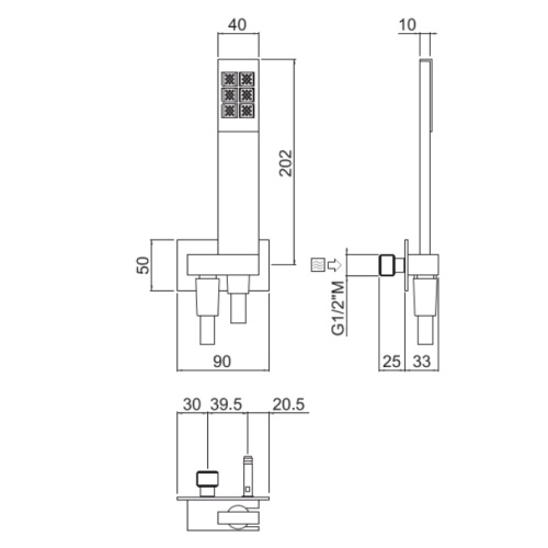 Душевой гарнитур Carimali MyDream 66710-CR настенный  хром - фото 2