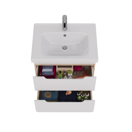 Тумба под раковину LeMark Olivia LM08OL65T 61х45х54 подвесная цвет белый - фото 3
