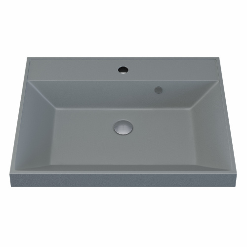 Раковина кварцевая Uperwood Classic Quartz 291030015 60х45 полувстраиваемая цвет серый - фото 5