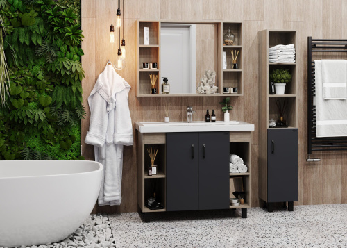 Зеркало-шкаф Onika Тимбер 210017 100х15х70 подвесной - фото 4