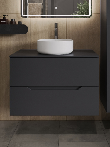 Тумба с раковиной Orange Line Li-80TugMDF+B09-360W 81х46х66 - фото 3