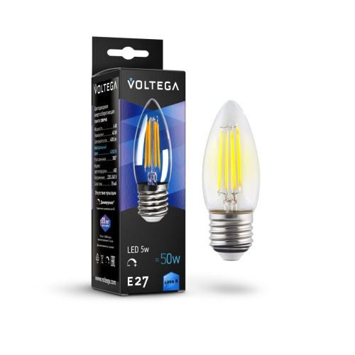 Лампа светодиодная Voltega Candle dim 5W 8463 - фото 2