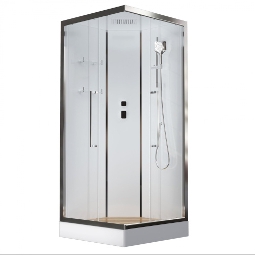 Душевая кабина Acquazzone Quoris 100E 100х100 квадратная с крышей ориентация универсальная