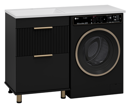 Тумба под раковину Brevita Enfida ENF-07060-022Я 58х48х76 напольная цвет черный - фото 4