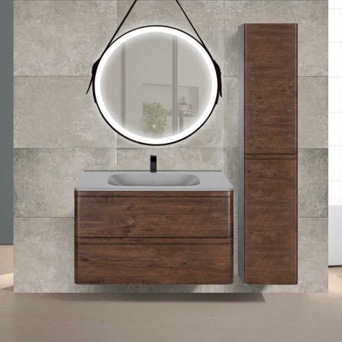 Тумба под раковину Vincea Vico VMC-2V800RW 79х47х50 подвесная цвет коричневый - фото 2