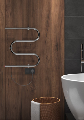 Полотенцесушитель Indigo М ME60-40 40х63 электрический хром - фото 2