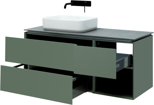 Тумба под раковину Allen Brau Infinity 1.21005.CGM 119х46х51 подвесная цвет зеленый/серый - фото 4