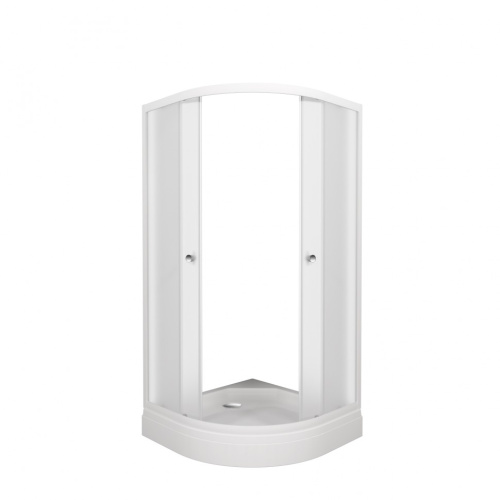 Душевой уголок Тритон Ультра Щ0000064624 80х80 стекло матовое профиль белый с поддоном - фото 2