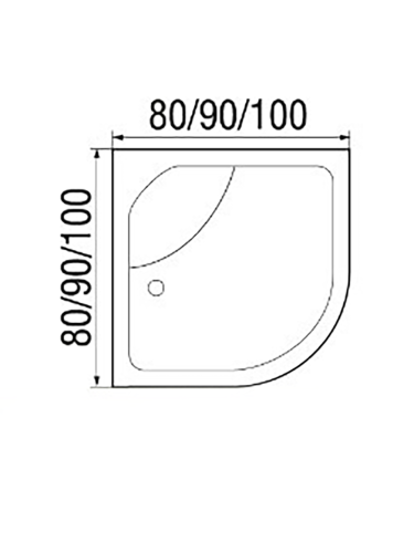 Душевая кабина River NARA Б/К 90/24 MT (10000000717) 90х90 четверть круга без крыши ориентация универсальная - фото 3