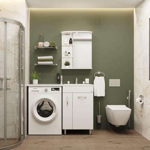 Зеркало-шкаф Onika Карина 206010 60х25х71 подвесной цвет белый - фото 4