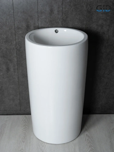 Раковина керамическая Gid Autonomo 81107 46х46 напольная цвет белый без отверстий под смеситель - фото 3