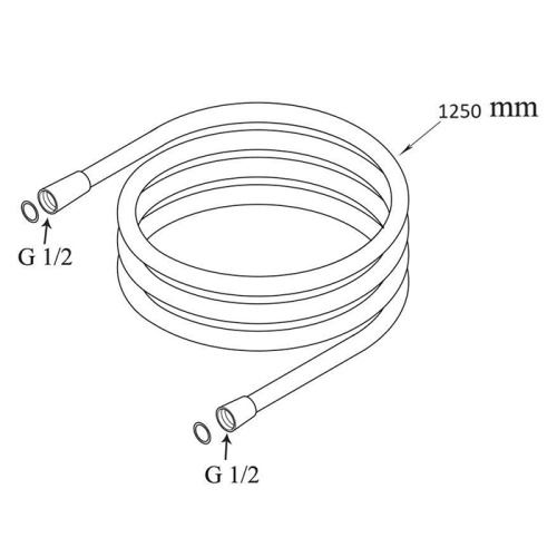 Шланг для душа Duravit Showers UV0610006010 (новый арт. UV0610006C10) хром - фото 2
