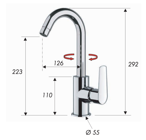 Смеситель для кухни Remer Vanity V72C на мойку хром - фото 2