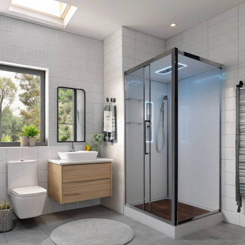 Душевая кабина AvaCan Z Z2912LED 120х90 прямоугольная с крышей ориентация универсальная - фото 3