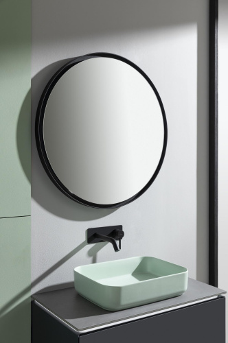 Зеркало в ванную Allen Brau Infinity 1.21017.BL 80х80 цвет черный - фото 4